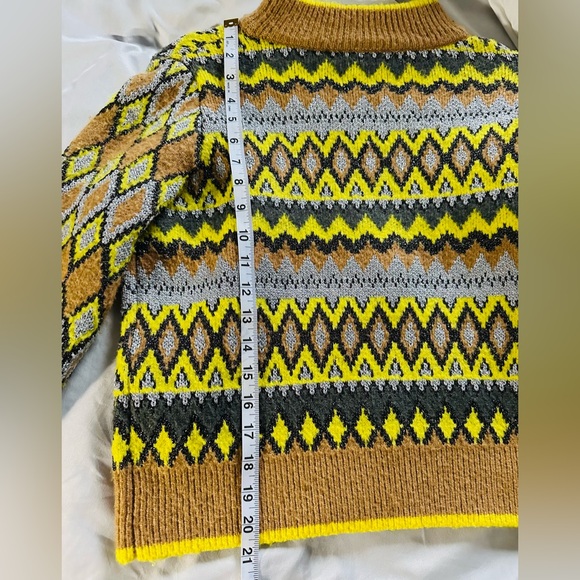 ZARA Knit Women Multicolor with Silver Glittered and Blended Fabrics Size Small - Picture 5 of 7